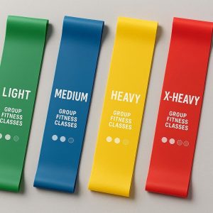 6 Multi-Color Resistance Bands for Group Fitness Classes